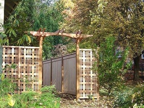 Arched Style Garden Arbor Built in Portland by Creative Fences and Decks