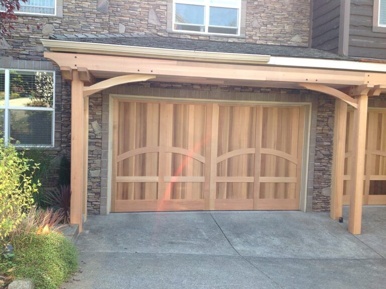 Creative Fences & Decks Built This Cedar Front and Garage Door in NW Portland, OR