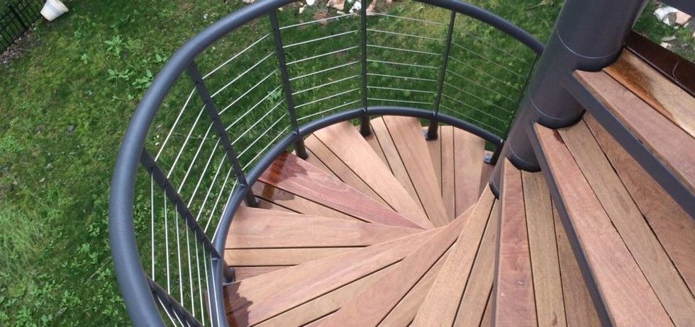 Deck and Custom Spiral Staircase in Portland