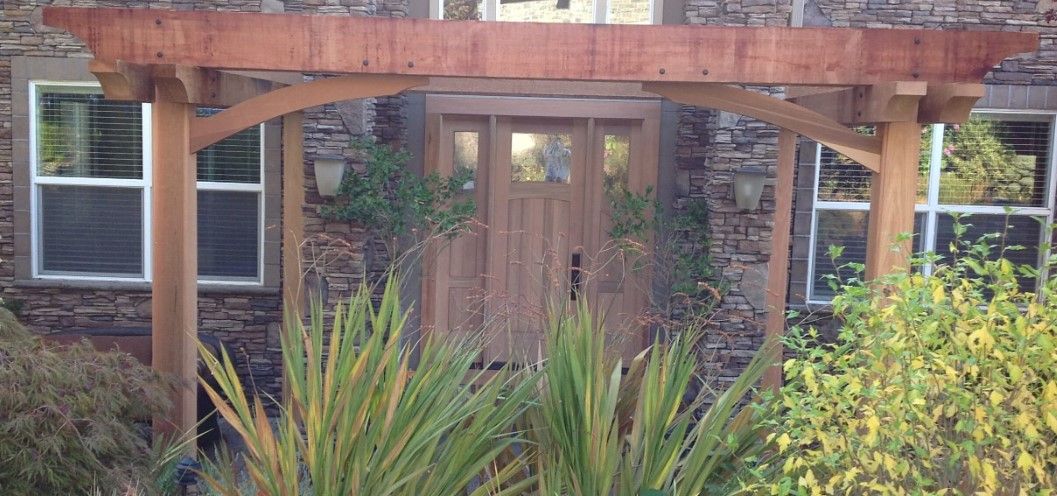 Cedar Entry and Front Door Built Custom by Creative Fences and Decks