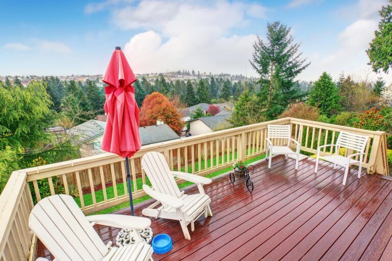 Creative Fences & Decks Constructed this Aged IPE Deck in Forest Heights Oregon