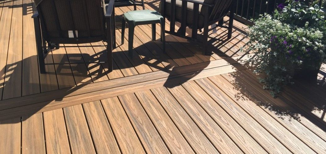 Havana Gold Trex Deck With Sapa Aluminum Railing by Creative Fences & Decks
