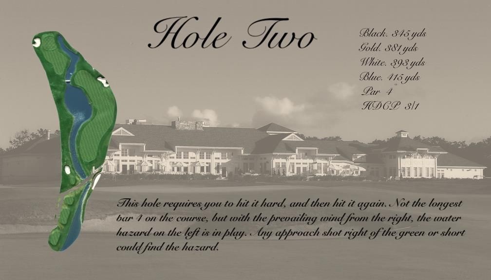 A picture of a golf course called hole two