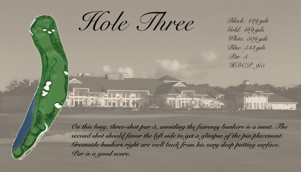 A picture of a golf course called hole three