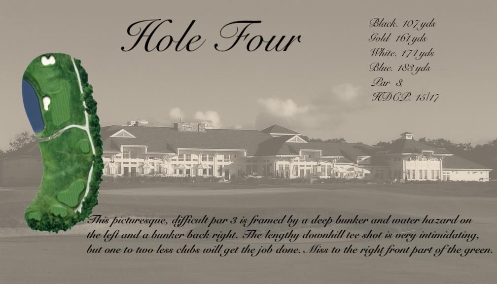 A picture of a golf course called hole four