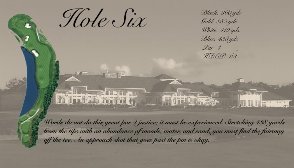 A picture of a golf course called hole six