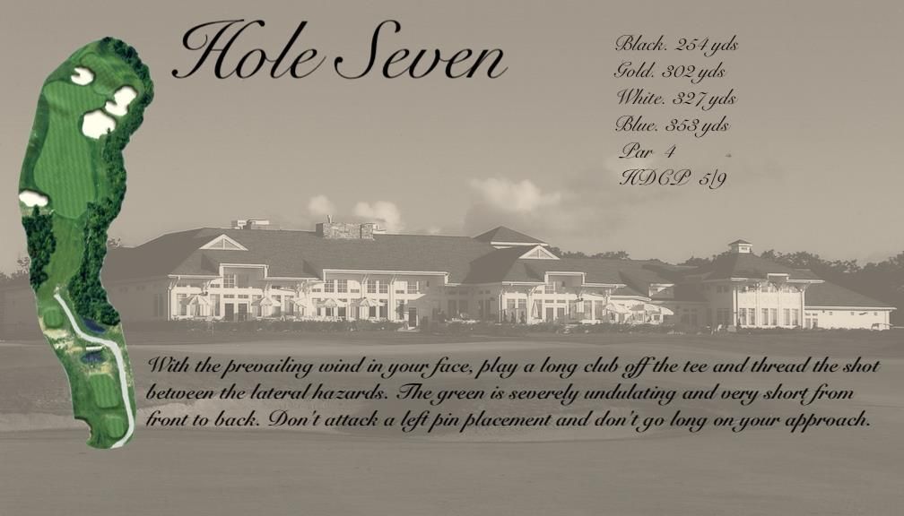 A picture of a golf course called hole seven