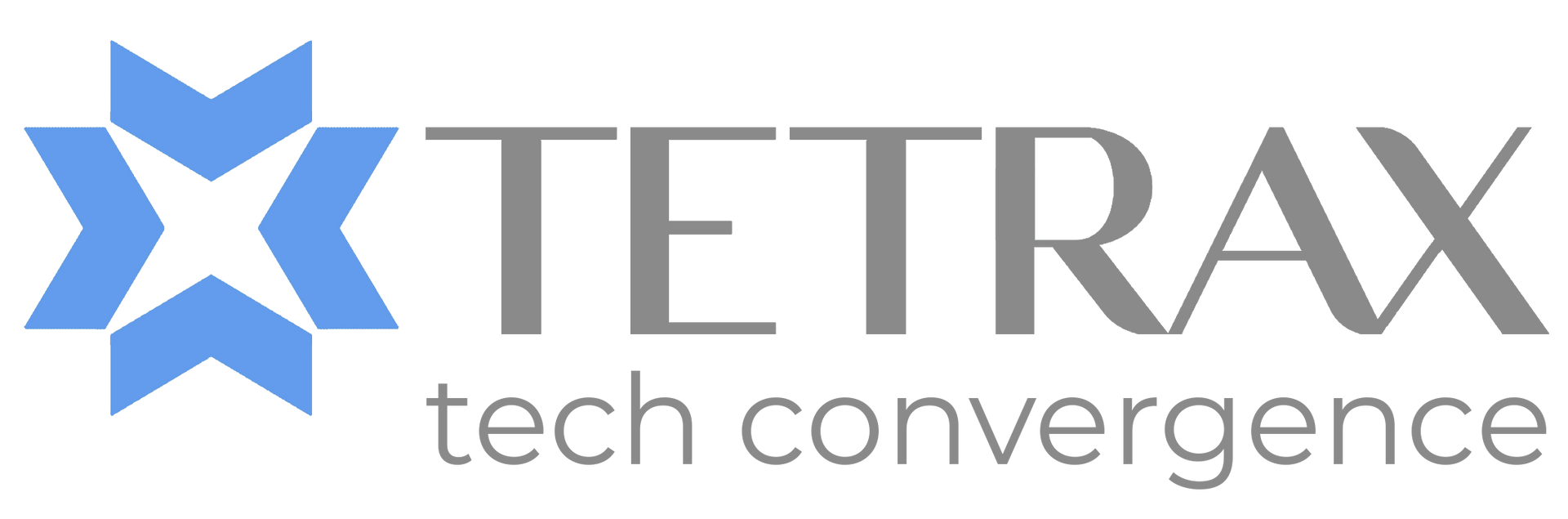 O logotipo da tetrax tech convergence tem uma estrela azul.