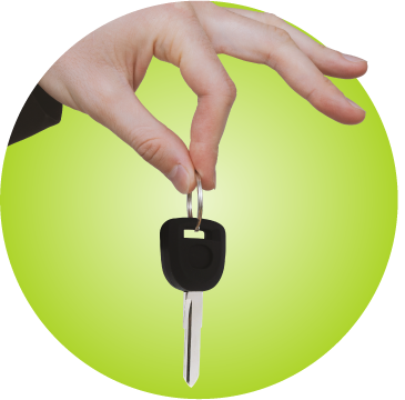 A Locksmith Technician Holds A Transponder Car Key Between His Thumb And Index Finger.