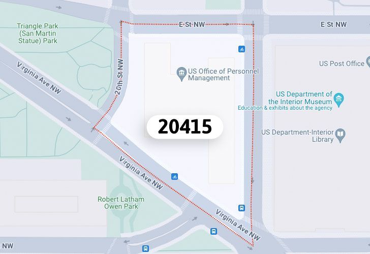 A Map Of The Foggy Bottom Neighborhood In Washington, D.C., Showing The 20415 Area.