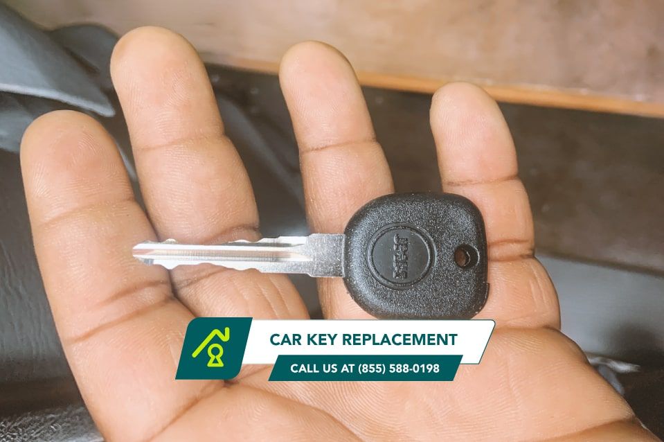 A Transponder Car Key With Traditional Cut.
