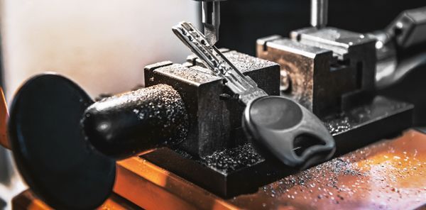 A Close Up Of A Key Being Cut On A Machine.