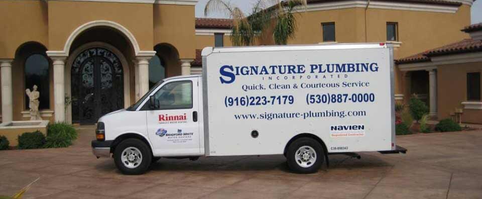 Plumber — Signature plumbing Truck in Rocklin, CA