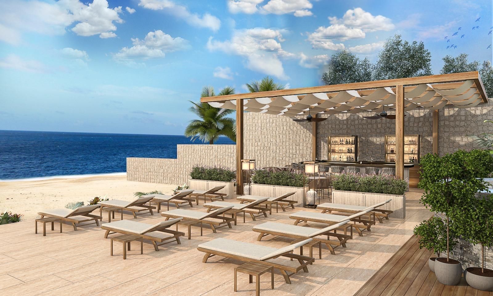 Ruins Luxury Resort'un modern tasarımlı, deniz ve havuz manzaralı deluxe odası