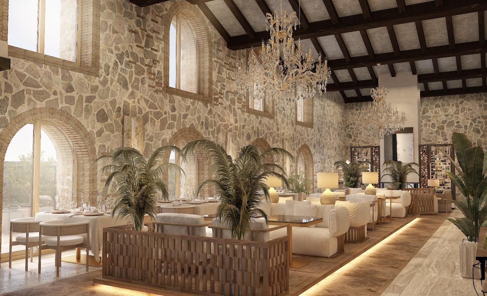 Ruins Luxury Resort'un modern tasarımlı, deniz ve havuz manzaralı deluxe odası