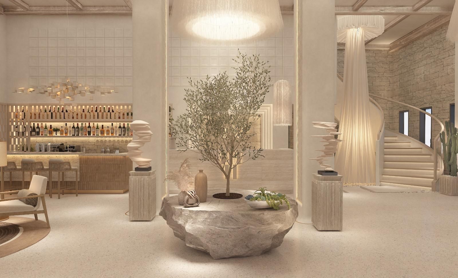 Ruins Luxury Resort'un modern tasarımlı, deniz ve havuz manzaralı deluxe odası