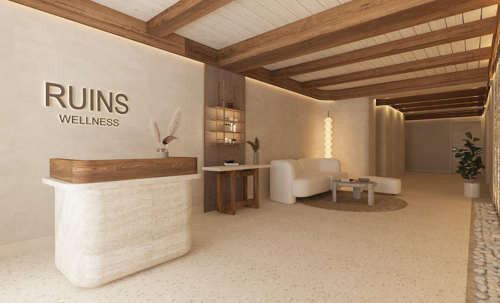 A close up of a plate of food on a table. Ruins Luxury Restaurant