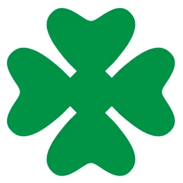 A green four leaf clover