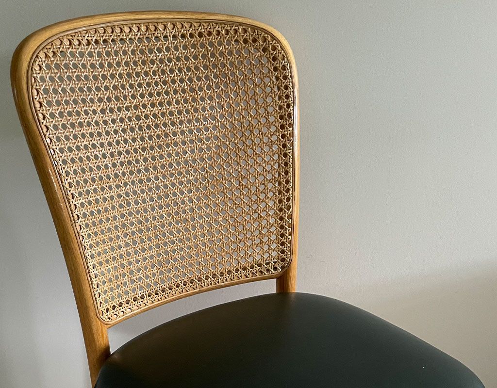 restored cane chair