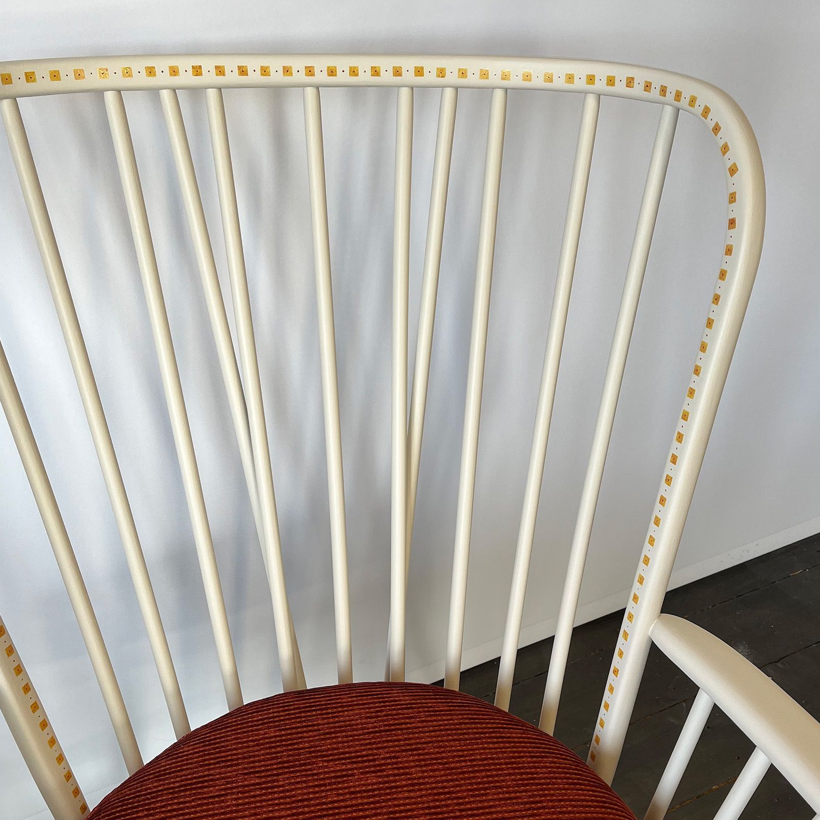 Design detail on Ercol Spindle Chair