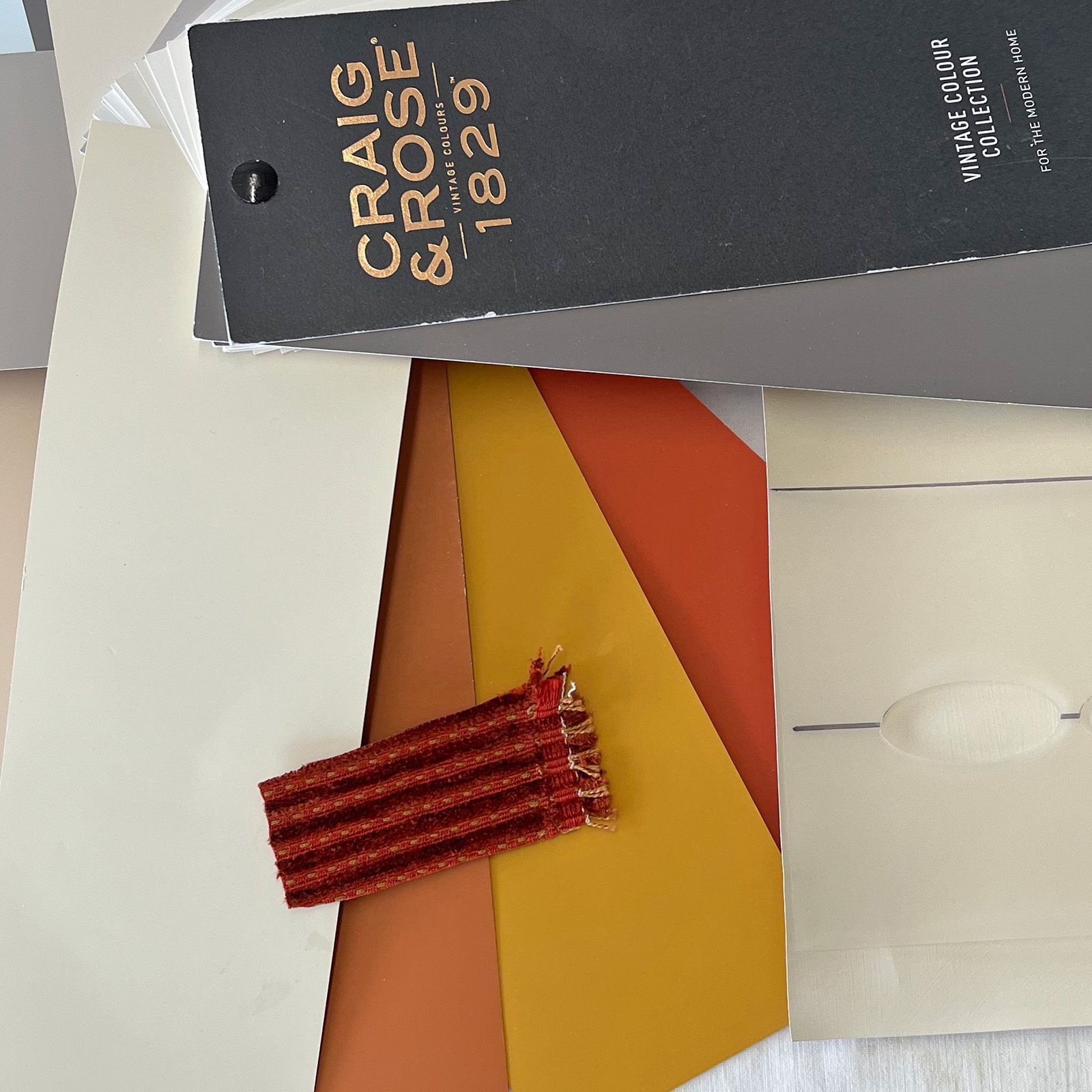 Colour, fabric palette for Ercol Spindle Chairs