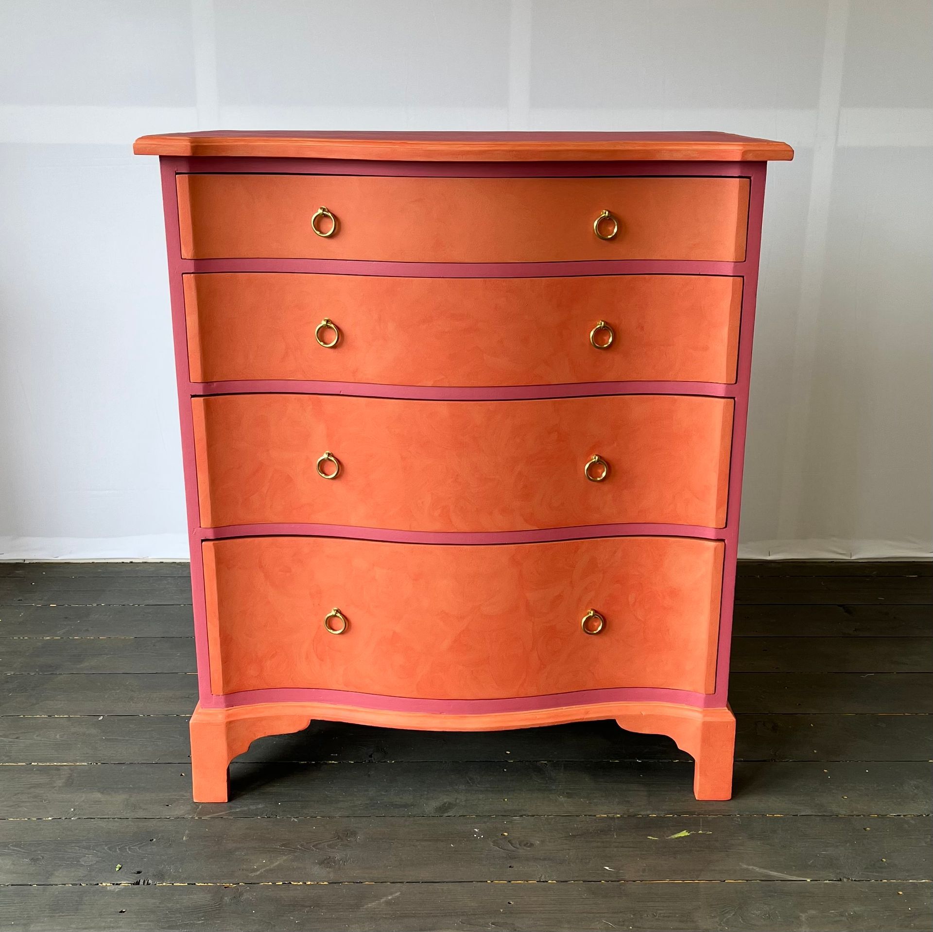 Persian rose pink drawers upcycled by Helen Bateman