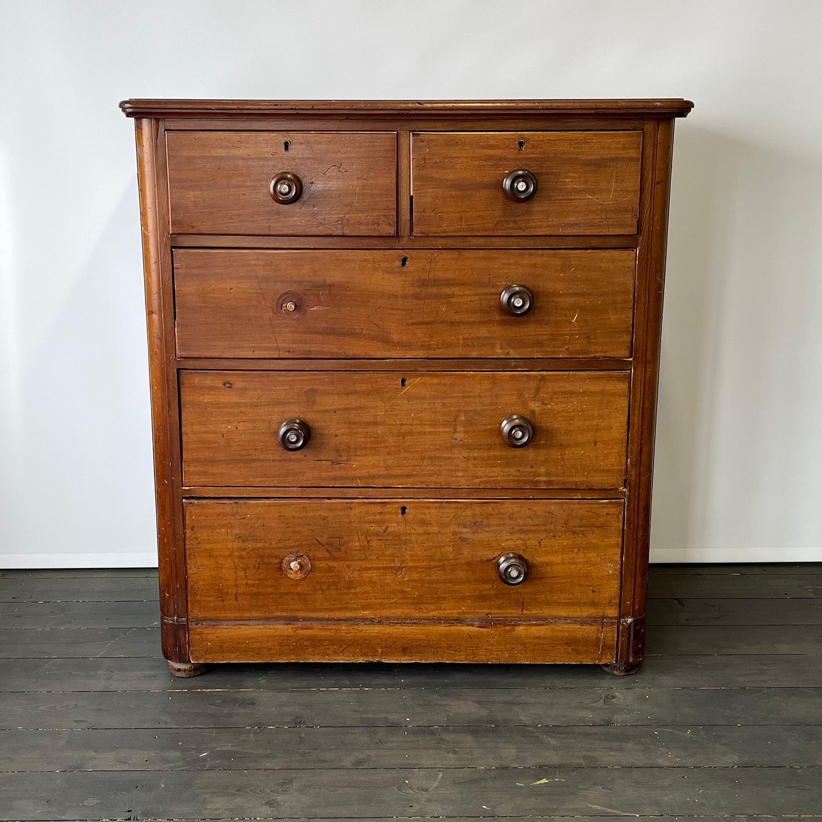 A solid chest of drawers, ready to be upcycled in Helen Bateman's Edinburgh studio.
