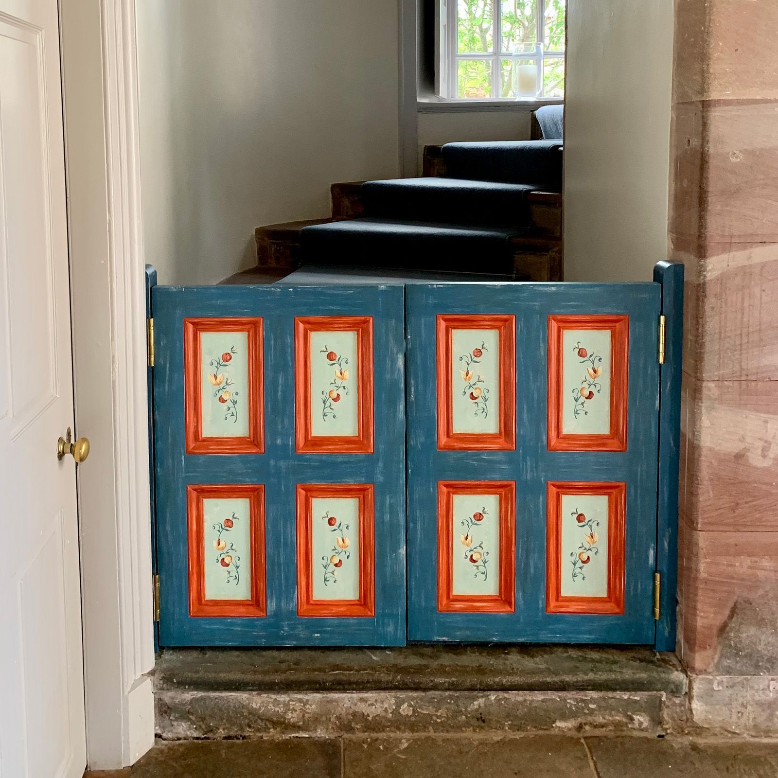 Hand painted stair gates by Helen Bateman Upcycled