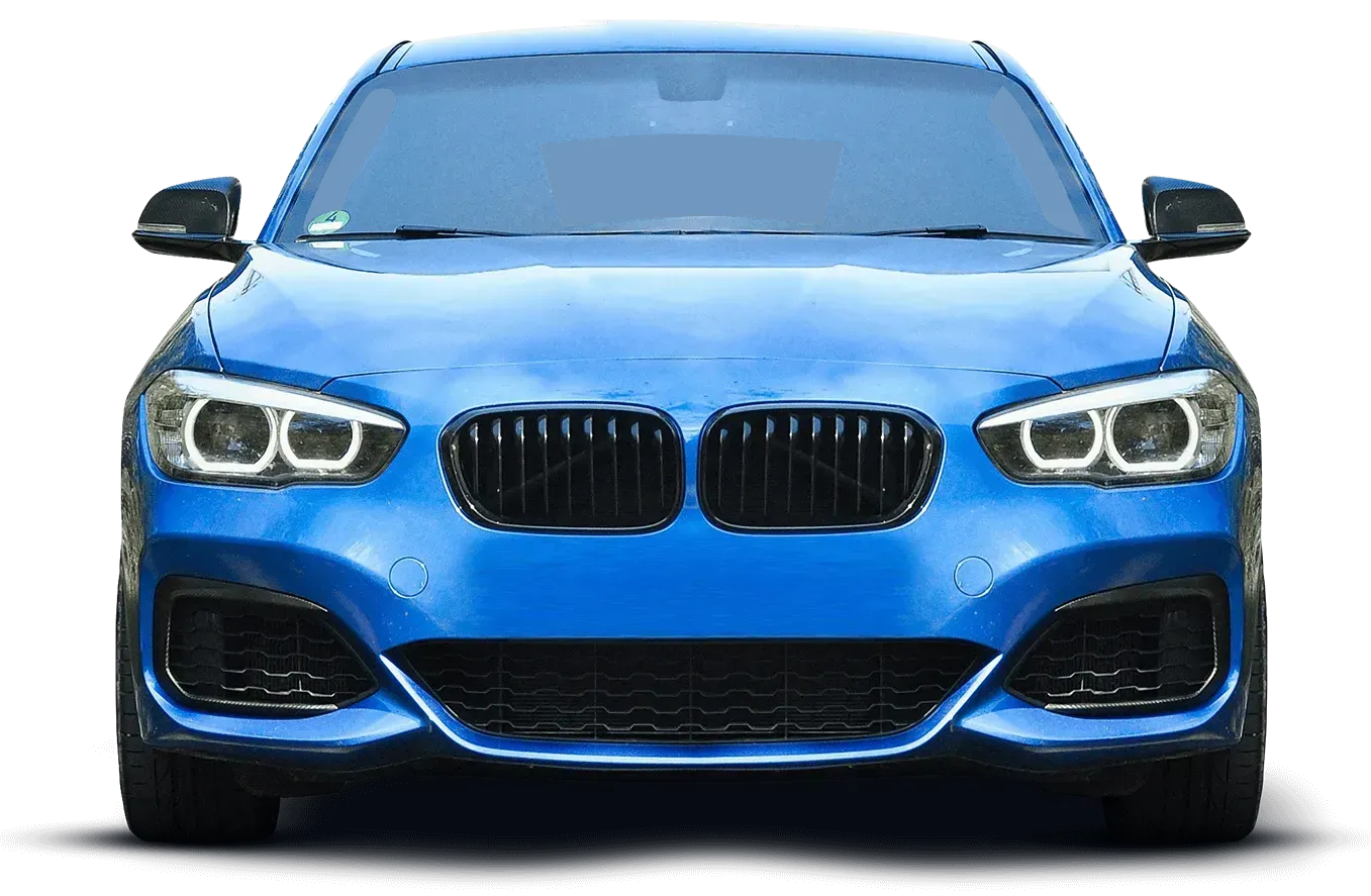Blue BMW Front View | Steve's Auto Care, Inc.