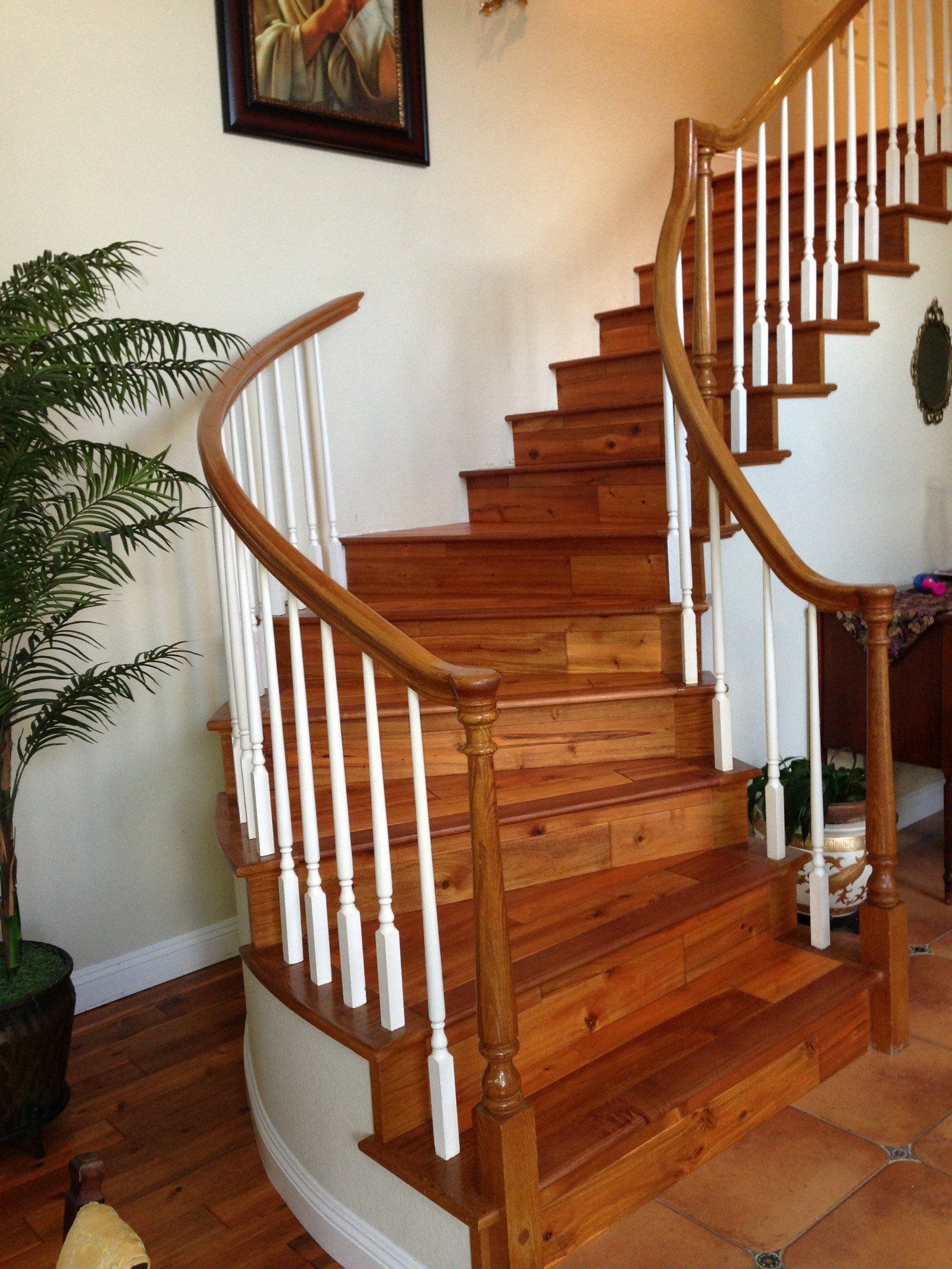 Floor Restoration Services — Curved Stairs in Riverside, CA
