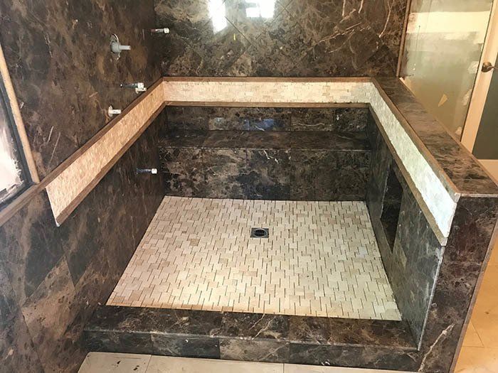Closer View of the Shower Area — Riverside, CA — Vallin Bros Contractors
