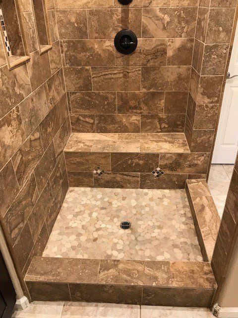 Shower Door Installation — Shower Room Floor in Riverside, CA
