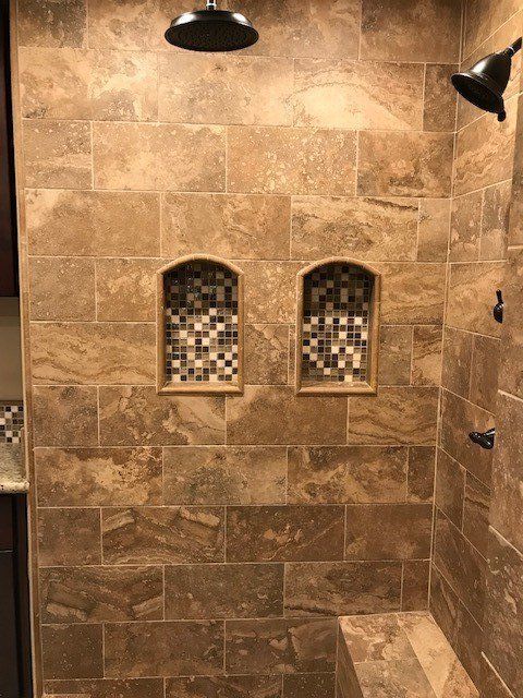 Bathroom Installation Services — Bathroom Shower Closeup View in Riverside, CA