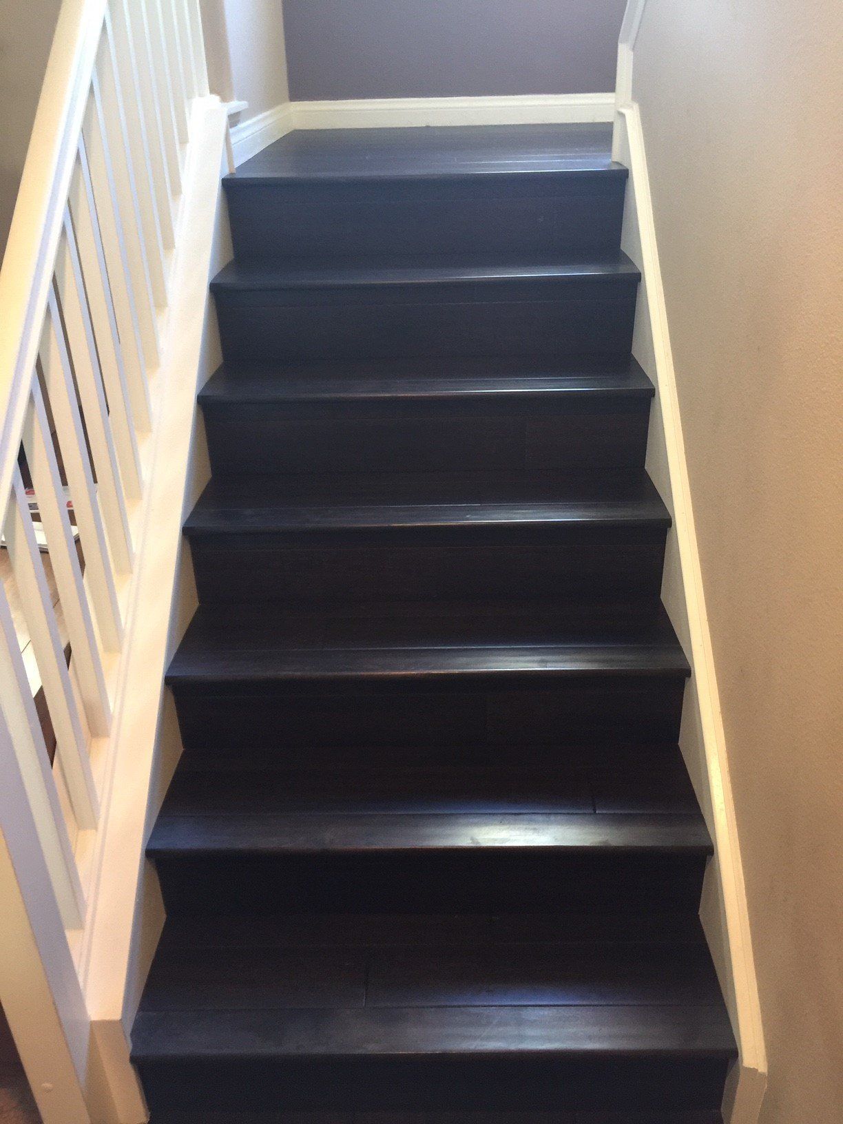 Dark Brown Floor Staircase — Riverside, CA — Vallin Bros Contractors