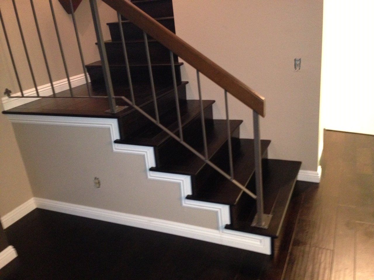Dark Color of Floor Staircase with Wing — Riverside, CA — Vallin Bros Contractors