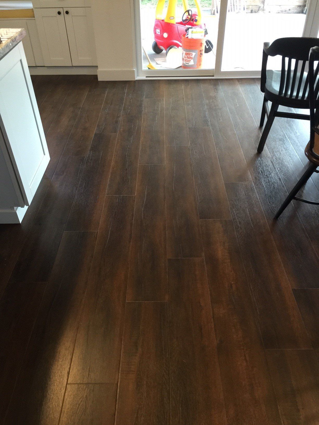 Wooden Floor in Kitchen Area — Riverside, CA — Vallin Bros Contractors
