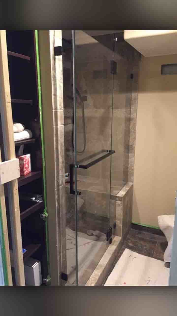 Cabinet with Glass Door — Riverside, CA — Vallin Bros Contractors