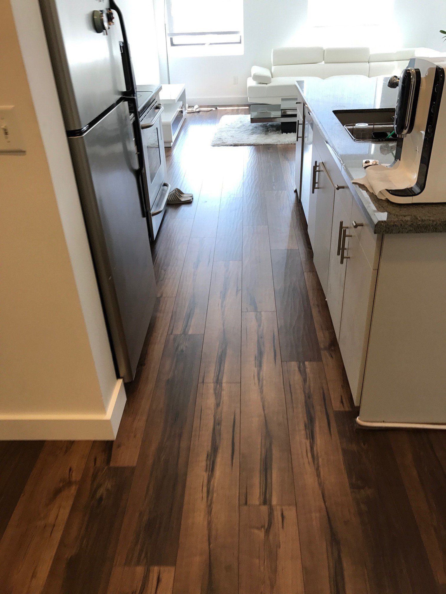 View of Kitchen Cabinet and Refrigerator — Riverside, CA — Vallin Bros Contractors