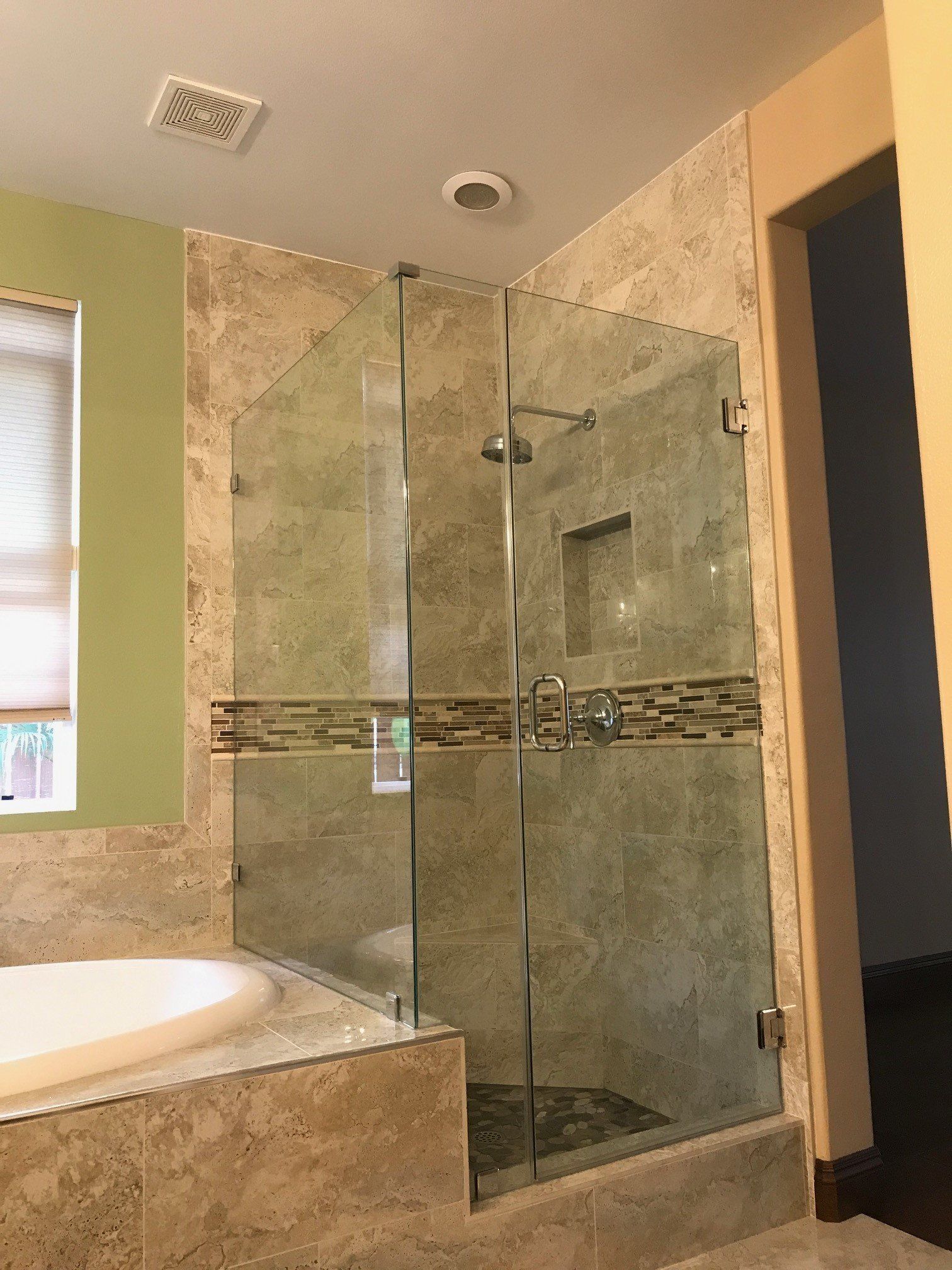 Shower Area Beside the Bath Tub — Riverside, CA — Vallin Bros Contractor
