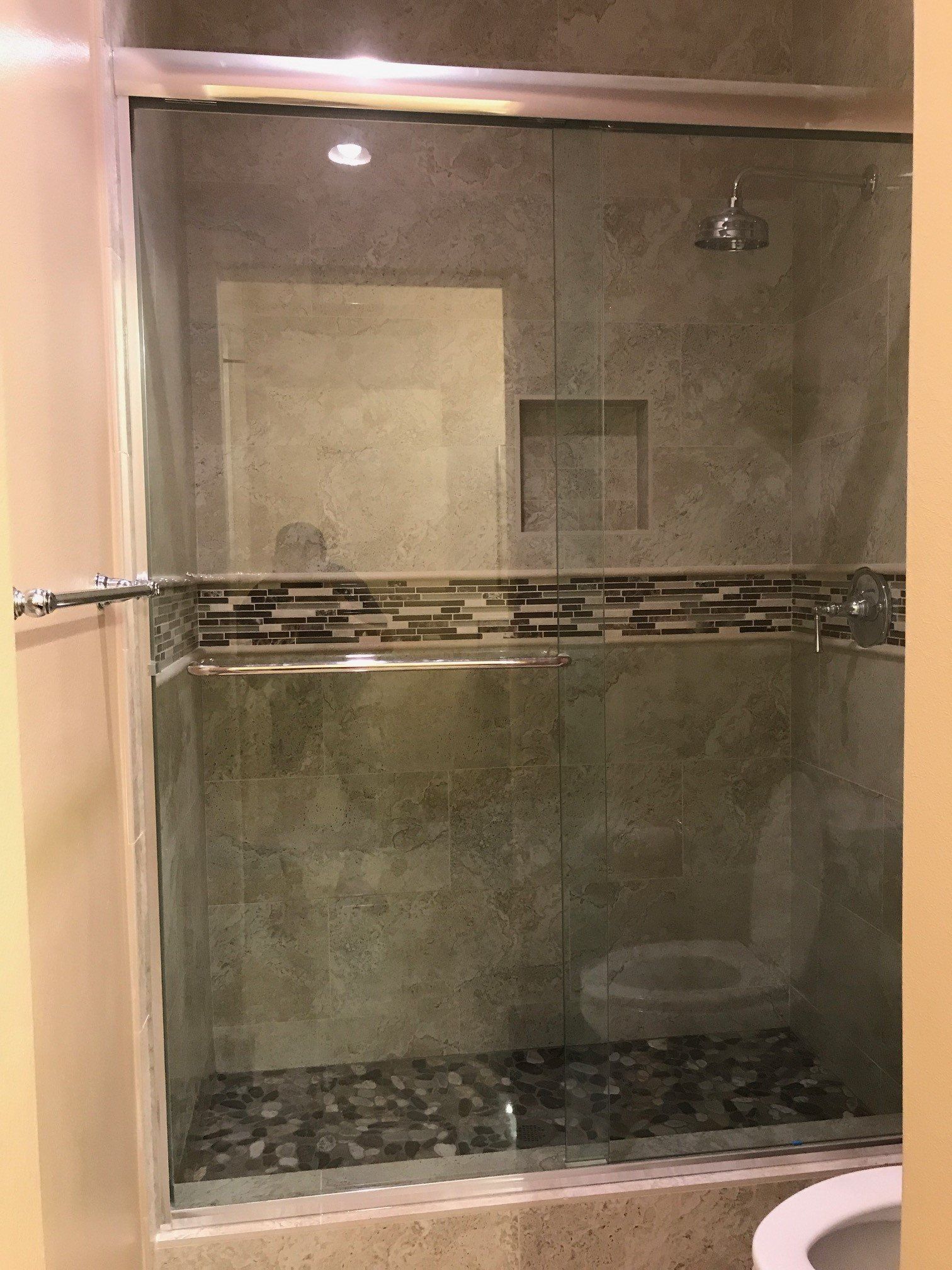 Newly Installed Shower Area — Riverside, CA — Vallin Bros Contractor