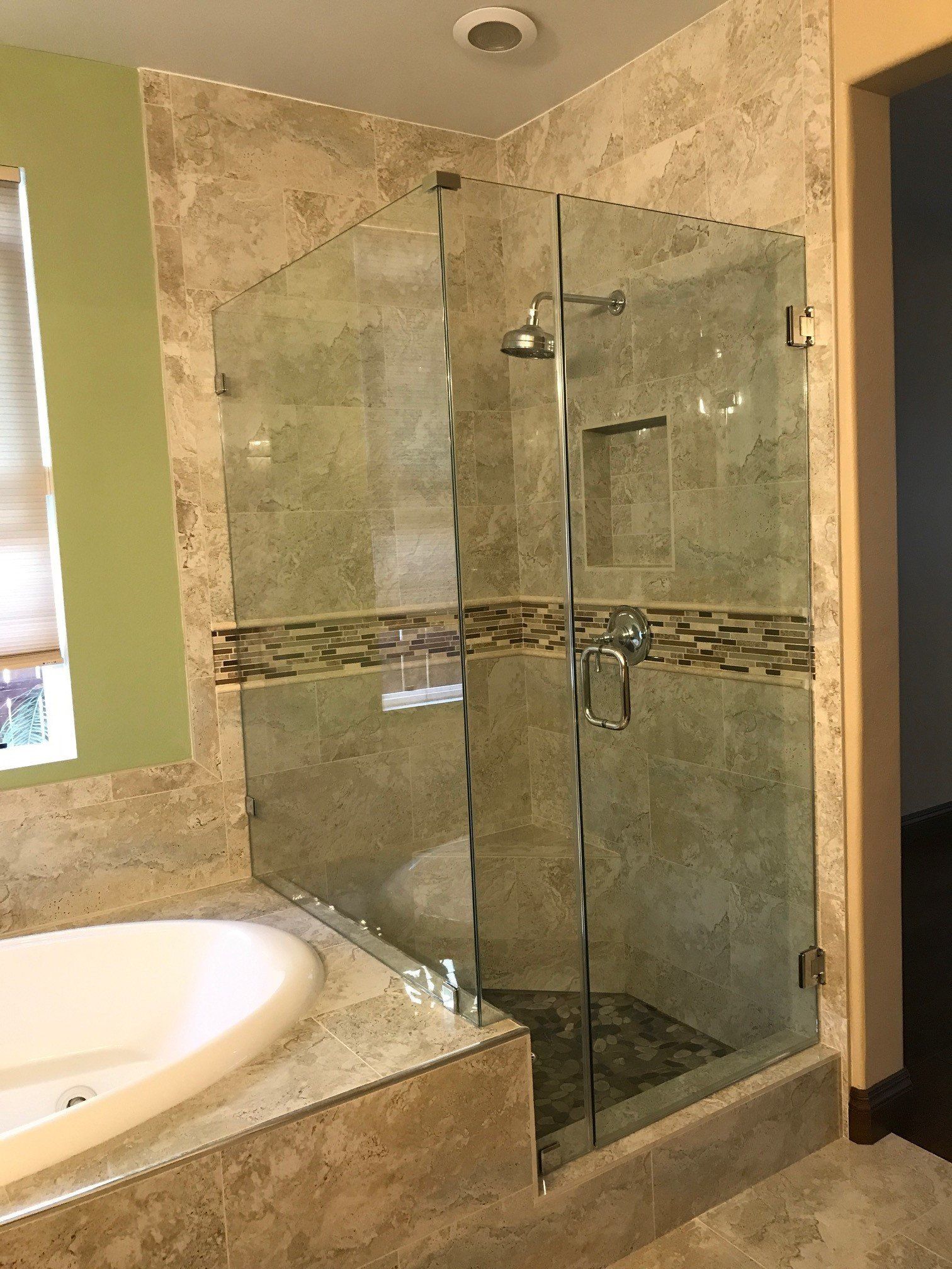 Glass Shower Area — Riverside, CA — Vallin Bros Contractor