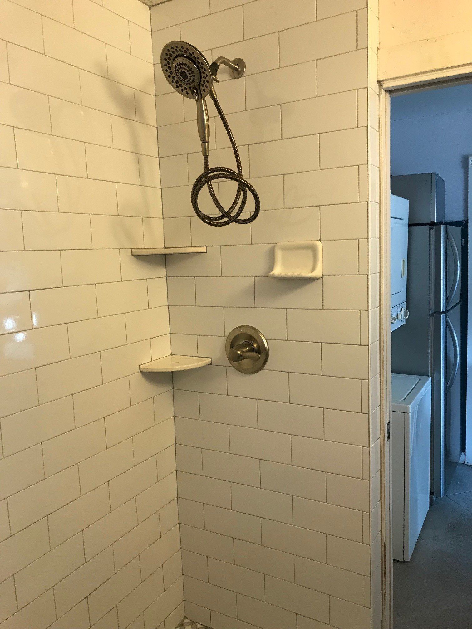 Front View Inside Of Shower Room — Riverside, CA — Vallin Bros Contractor