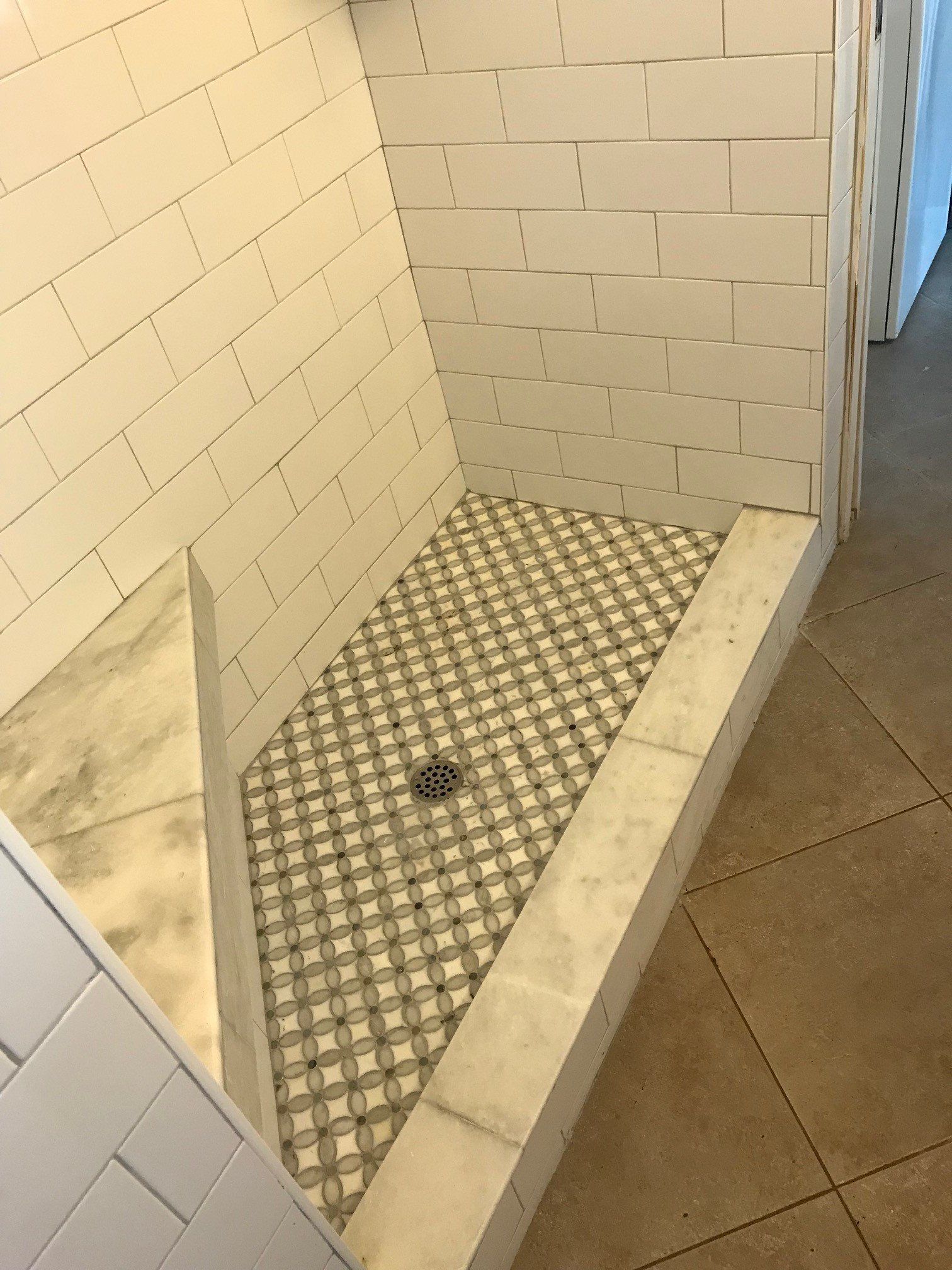 Down View Inside Of Shower Room — Riverside, CA — Vallin Bros Contractor