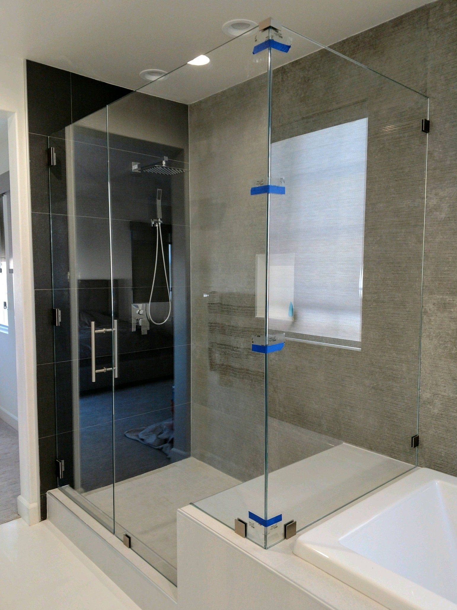 Newly Installed Glass Door — Riverside, CA — Vallin Bros Contractor