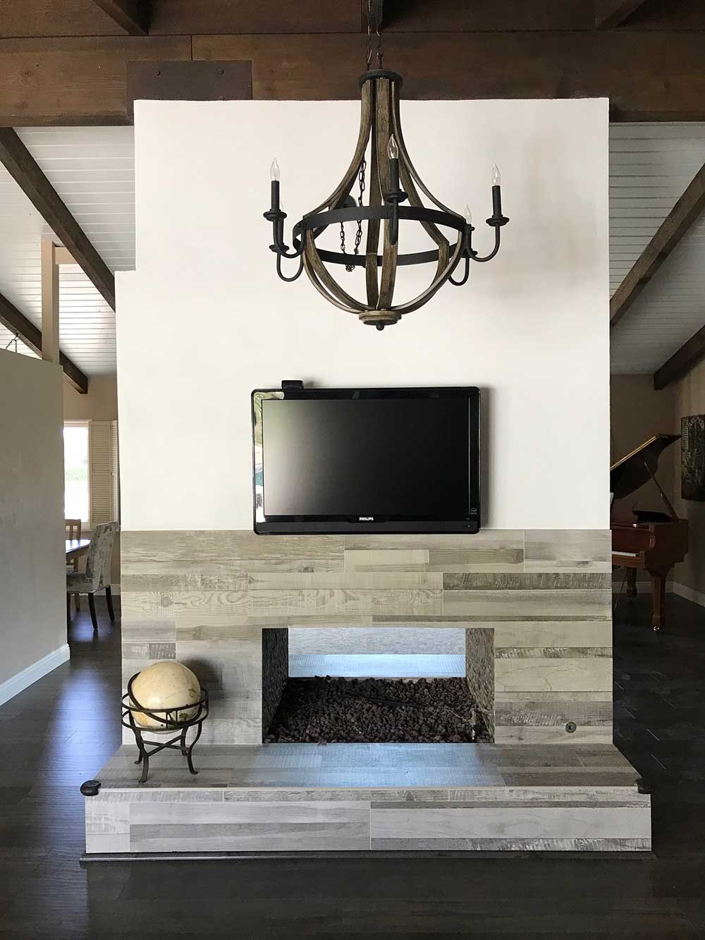 Fireplace of Home — Riverside, CA — Vallin Bros Contractors