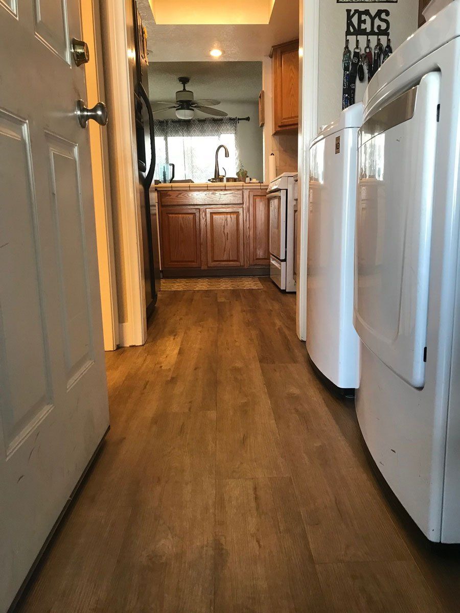 Hallway with Vinyl Floor — Riverside, CA — Vallin Bros Contractors