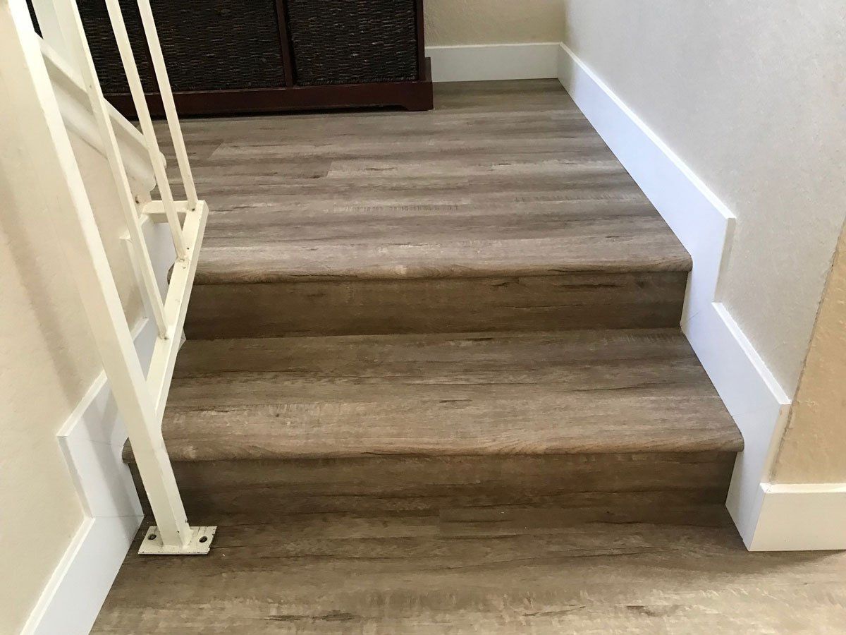 New Stair with Vinyl Floor — Riverside, CA — Vallin Bros Contractors