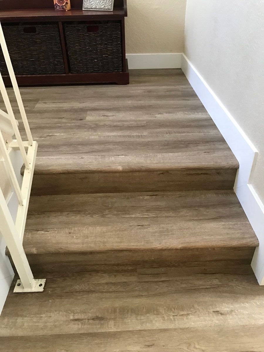 Stair with Vinyl Floor — Riverside, CA — Vallin Bros Contractors