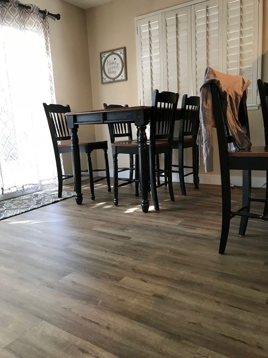Kitchen with Vinyl Floor — Riverside, CA — Vallin Bros Contractors