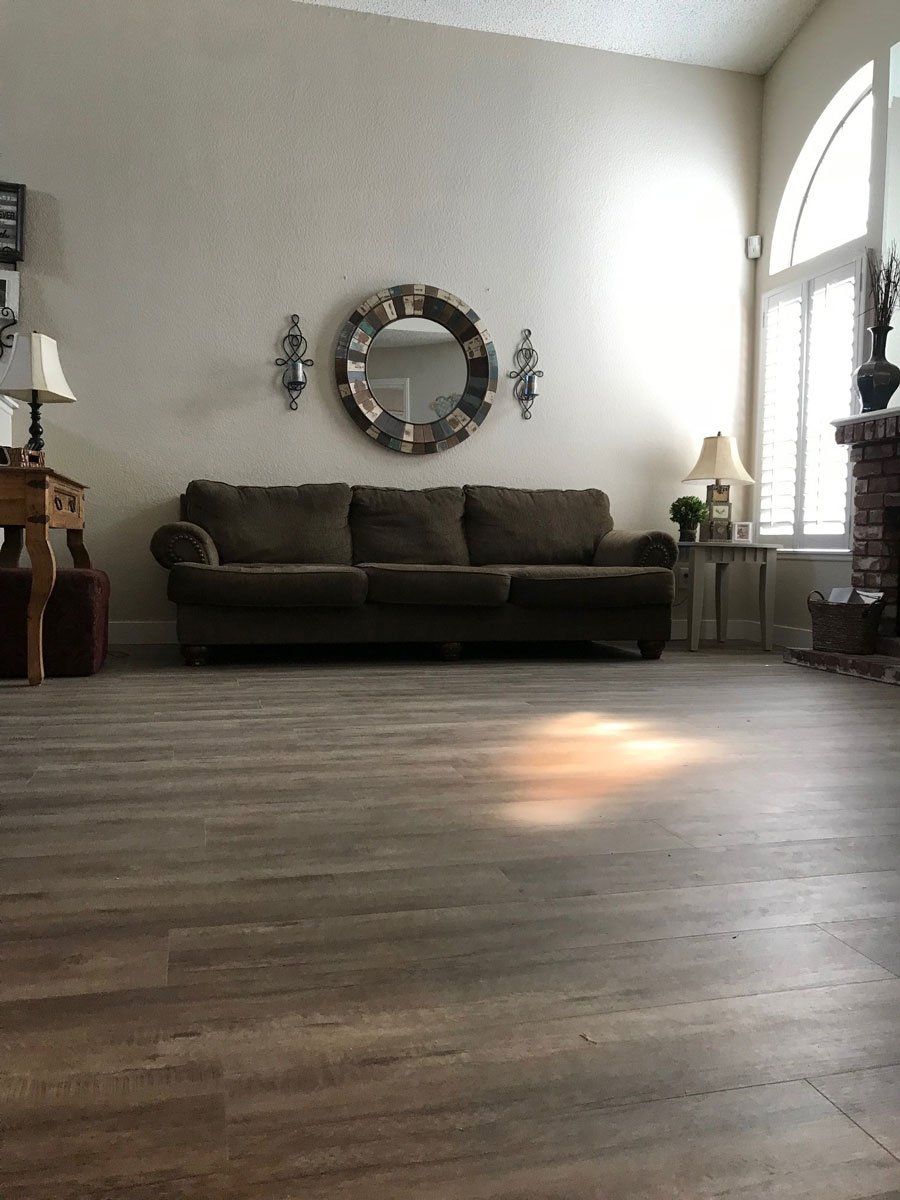 Living Room with New Vinyl Floor — Riverside, CA — Vallin Bros Contractors